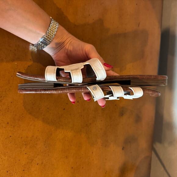 Sam Edelman Bay Cutout Slide Sandals – White Leather, Size 10 - Picture 6 of 10